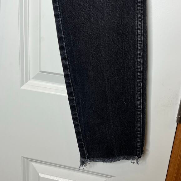 AMO Stix Crop Black Magic Color Jeans Raw Hem Size 26 - Picture 4 of 9